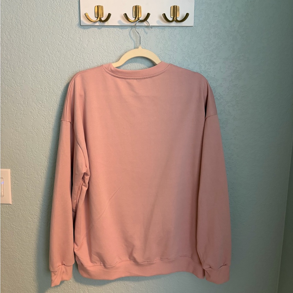 Floral Book Graphic Pink Sweater - Picture 5 of 5